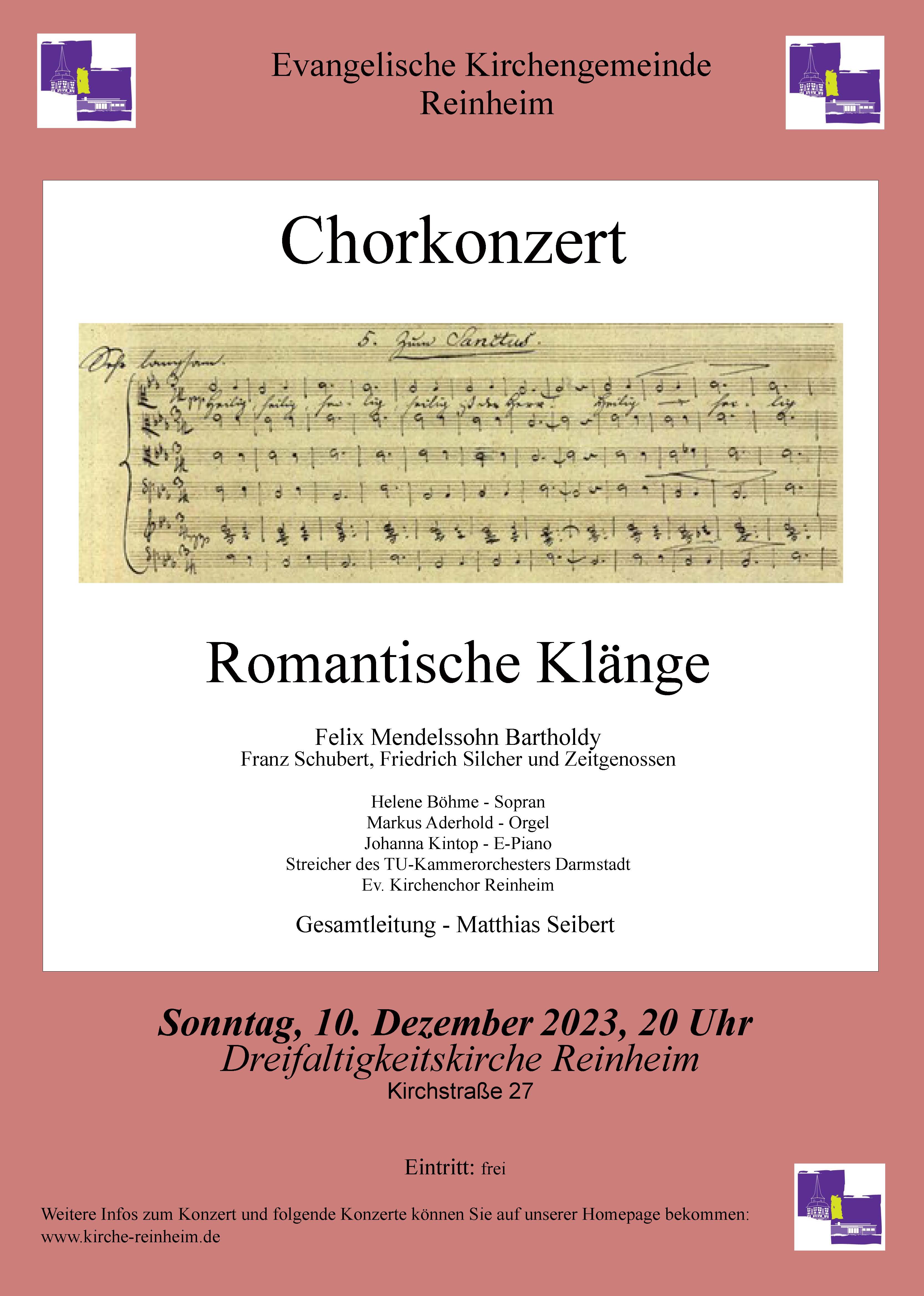 Plakat Kirchenchor Reinh 10.12.2023