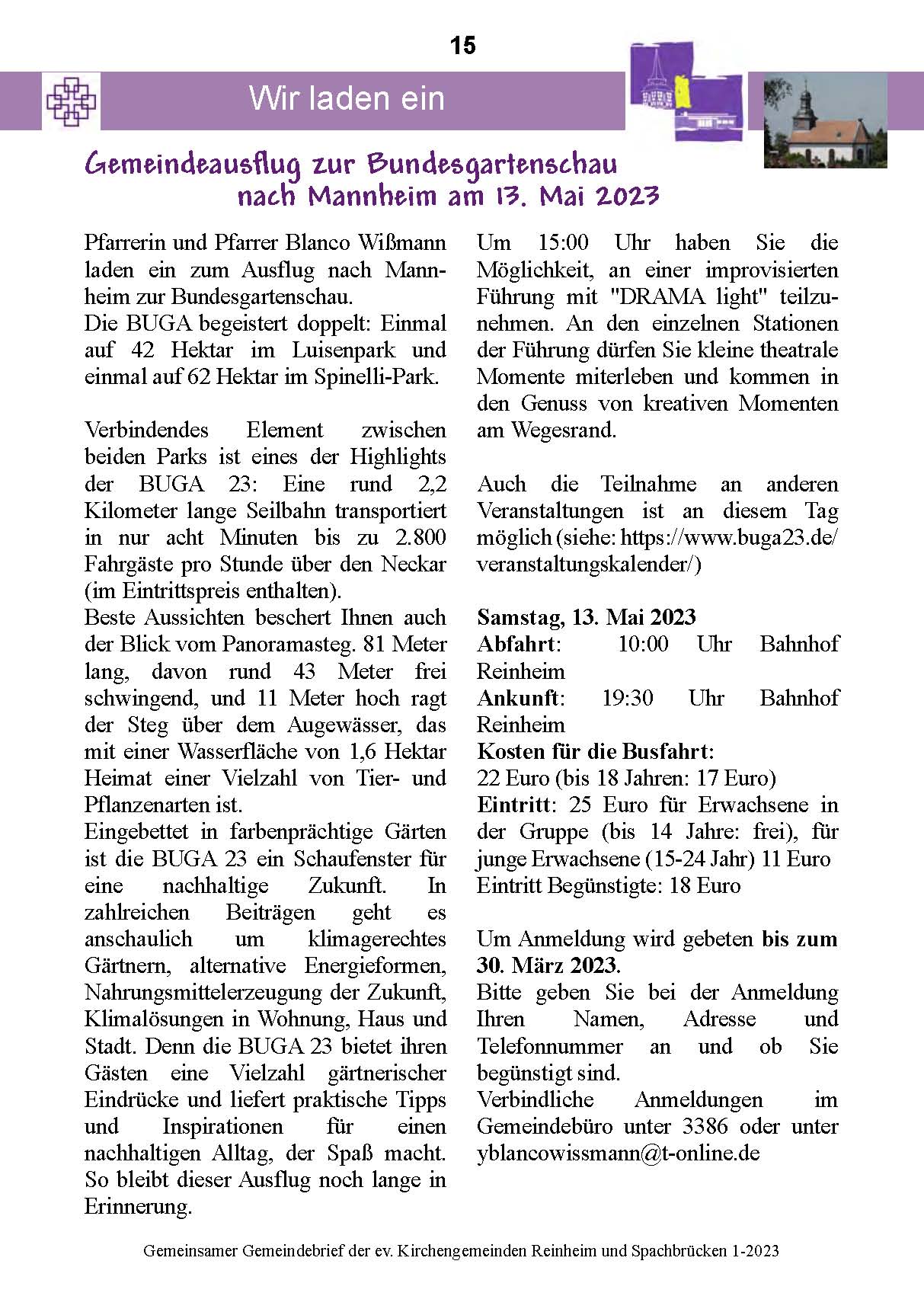 Gemeindebrief 1  2023 final  14.2.2023 Seite 15