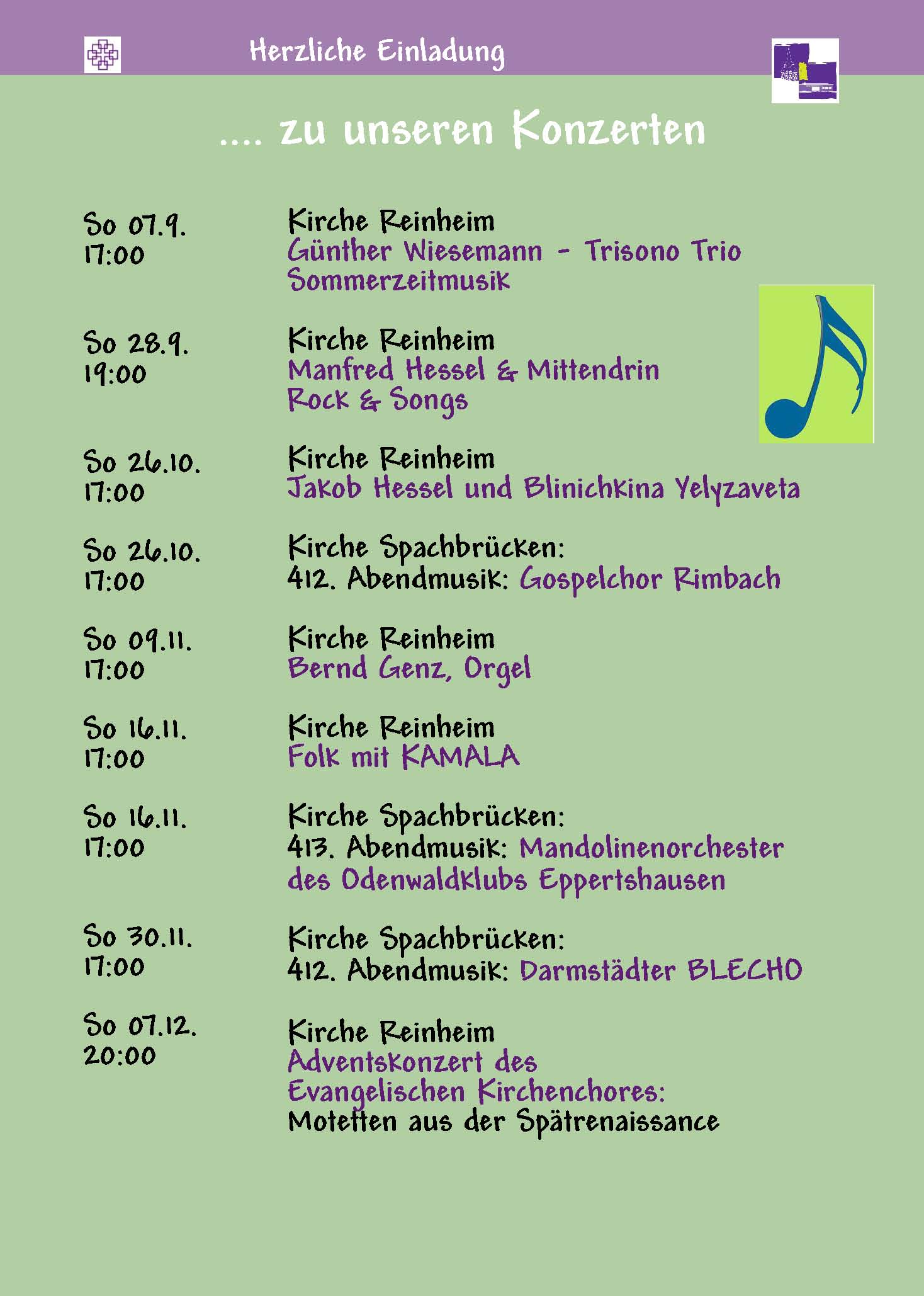 Musikkalender 2. HJ 25